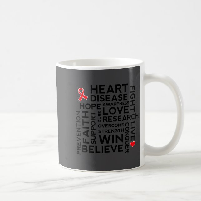 Heart Disease Month Suprt Walk Tee  Coffee Mug (Right)