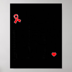 Heart Disease Month Suprt Walk Tee Poster