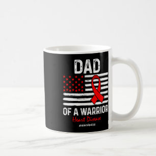 Heart Disease Survivor Support Dad Of A Warrior Coffee Mug
