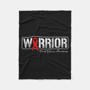 Heart Disease Warrior Heart Disease Awareness For Fleece Blanket