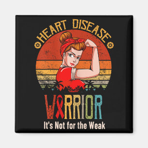 Heart Disease Warrior I Wear Red To Fight Heart Di Magnet