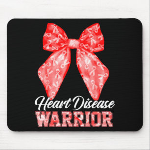 Heart Disease Warrior Red Ribbon Heart Disease Awa Mouse Pad