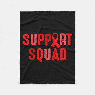 Heart Disease Warrior Support Squad Heart Disease Fleece Blanket