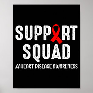 Heart Disease Warrior Support Squad Heart Disease Poster