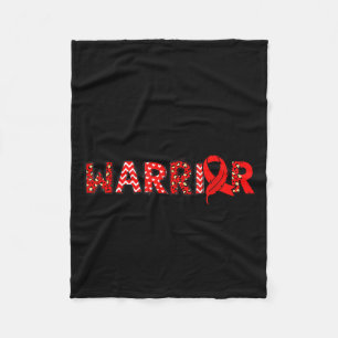 Heart Disease Warrior Unbreakable Heart Disease Aw Fleece Blanket