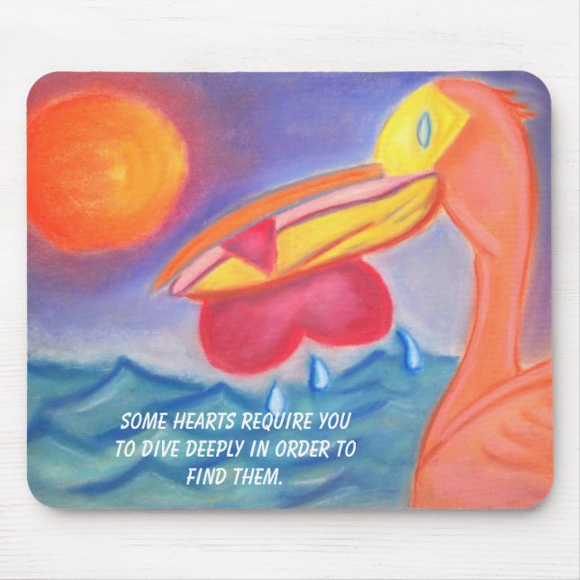 Heart Dive Deeply mousepad (Front)