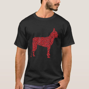 Heart Dog Lover Gifts Boston Terrier Puppy Valenti T-Shirt
