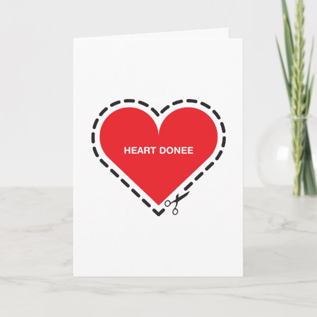 Heart Donee 'Get well soon' Card (Front)