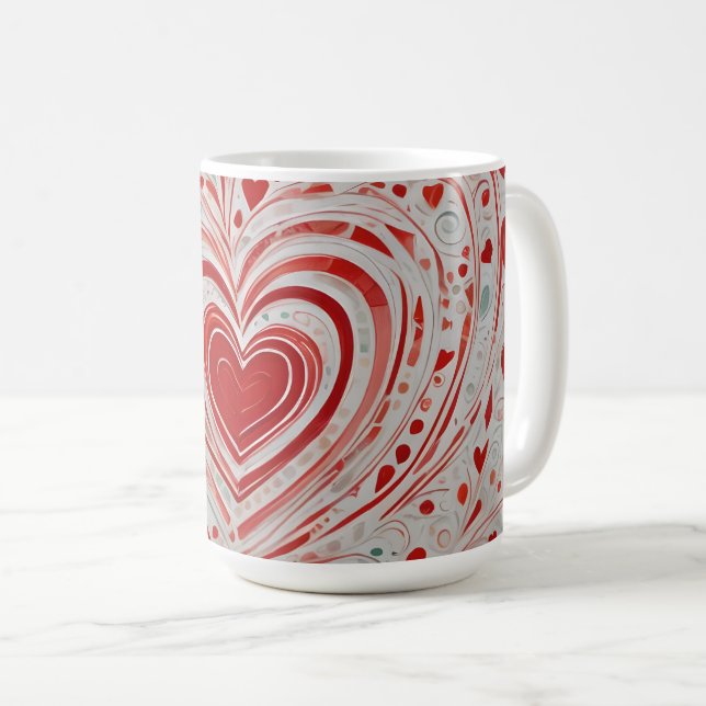 Heart Doodle  Coffee Mug (Front Right)