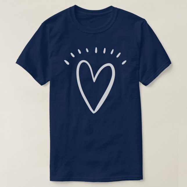 Heart Doodle Valentines Day  T-Shirt (Design Front)