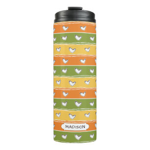 Heart Doodles custom name tumbler