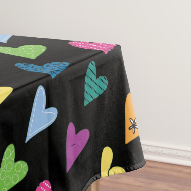 Heart Doodles Tablecloth (In Situ)