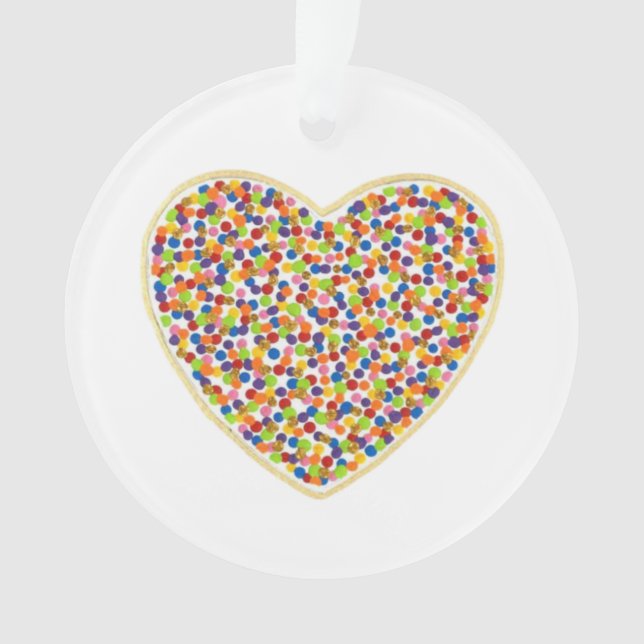 Heart Dots Acrylic Ornament (Front)