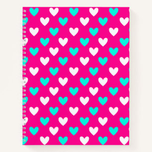 Heart Dots: Pop Love on Pink Notebook