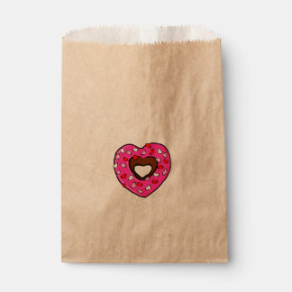 Heart Doughnut Pink Love Sprinkles Valentines Day  Favour Bag