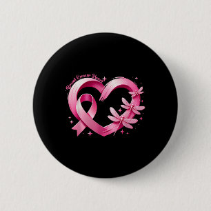 Heart Dragonflies Breast Cancer Awareness Women Ki 6 Cm Round Badge