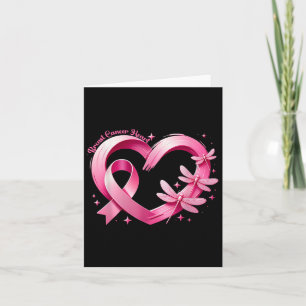 Heart Dragonflies Breast Cancer Awareness Women Ki Card