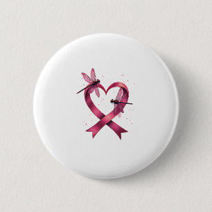 Heart Dragonflies Men Women Kid 6 Cm Round Badge