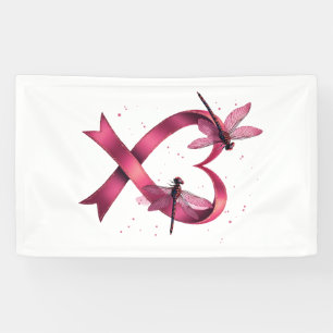 Heart Dragonflies Men Women Kid Banner