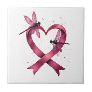 Heart Dragonflies Men Women Kid Ceramic Tile