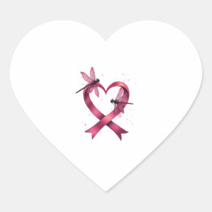 Heart Dragonflies Men Women Kid Heart Sticker