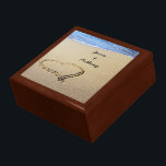 Heart Drawn in the Sand template Gift Box<br><div class="desc">Heart Drawn in the Sand gift/trinket box template. Ready to customise.</div>