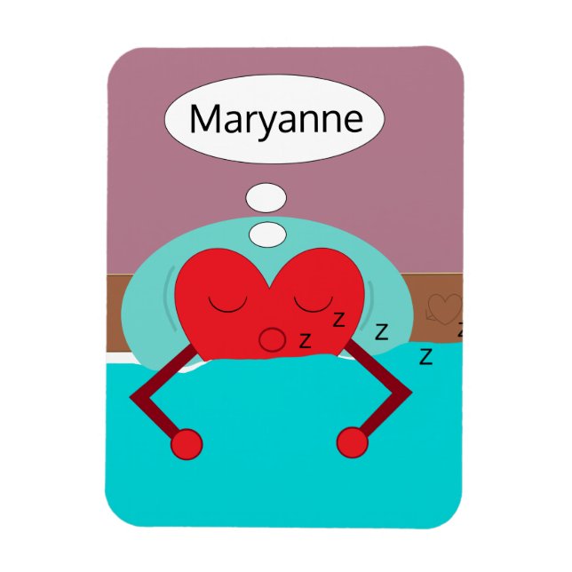 Heart Dreams Purple and Green Magnet (Vertical)