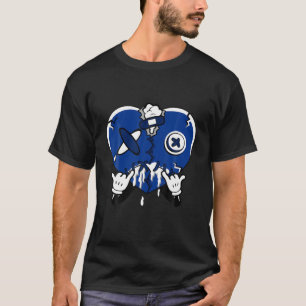 Heart Dripping To Matching High OG Dark Marina Blu T-Shirt