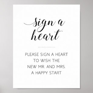 Heart Drop Guest Book Sign - Alejandra