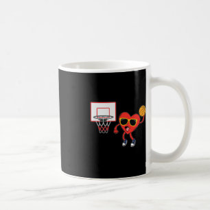 Heart Dunk Basketball Player Valentines Day Love S Coffee Mug