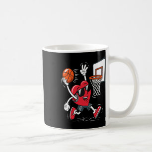 Heart Dunking Sketll Valentines Day Boys Girls Kid Coffee Mug