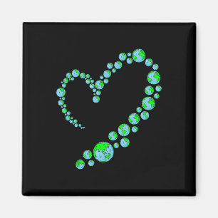 Heart Earth Day Cute Save The Planet Environmental Magnet