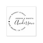 Heart & Elegant Script Newly Weds Return Address