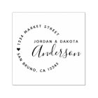 Heart & Elegant Script Newly Weds Return Address