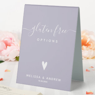 Heart & Elegant Script - Wedding Gluten Free Food