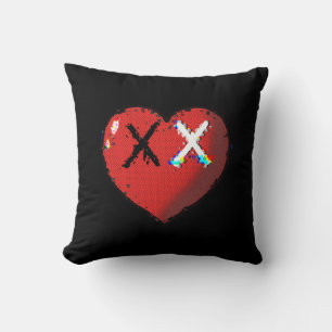 Heart emoji pillow