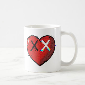 Heart emote LEFT handed coffee mug