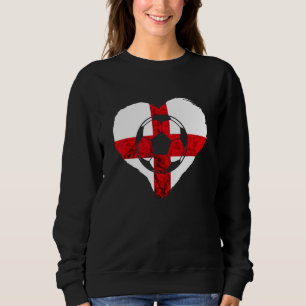 Heart English Soccer St George's Cross English Fla Sweatshirt