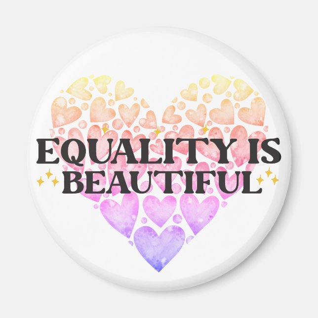Heart Equality  Magnet (Front)