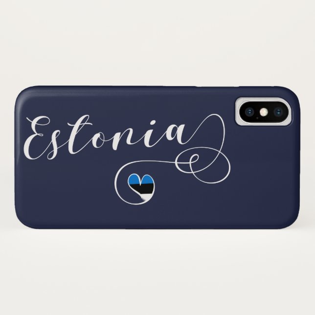 Heart Estonia Mobile Phone Case, Estonian Case-Mate iPhone Case (Back (Horizontal))