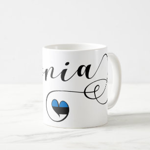 Heart Estonia Mug, Finn, Estonian Coffee Mug