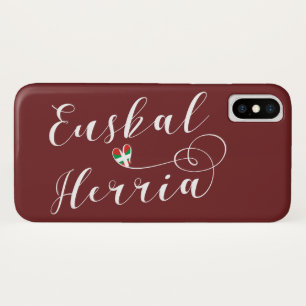 Heart Euskal Herria Mobile Phone Case, Basque iPhone X Case