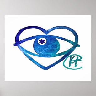 Heart Evil Eye Pop Art Poster
