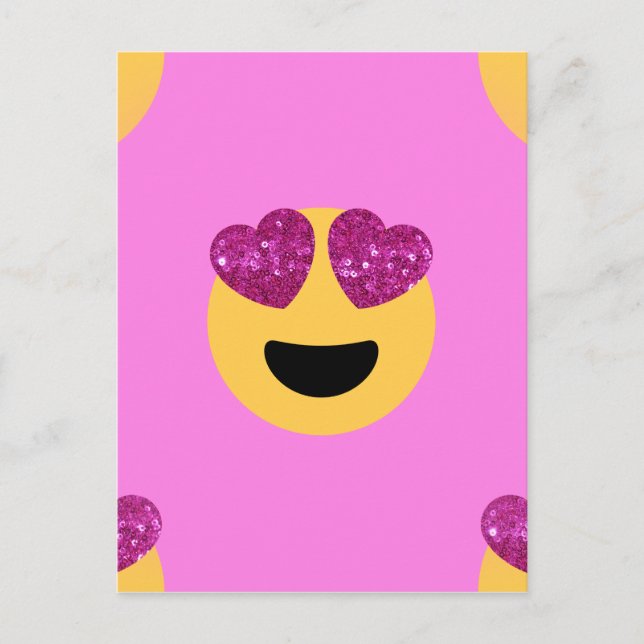 heart eye emoji postcard (Front)