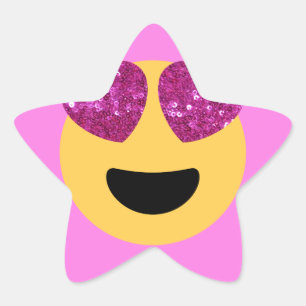 heart eye emoji star sticker