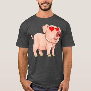 Heart-Eyed Pig for Saint Valentine's Day T-Shirt