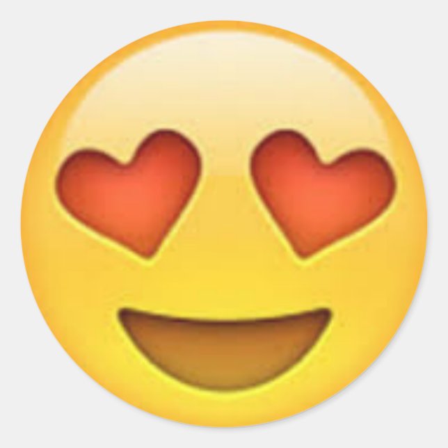 Heart eyes Emoji sticker (Front)
