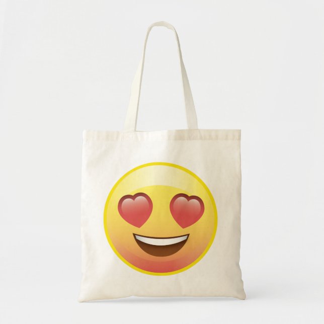 Heart Eyes Happy Love Emoji Tote Bag (Front)