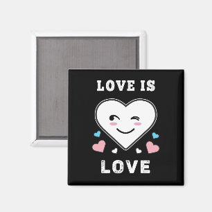 Heart Face Love Is Love LGBTQ Transgender Pride Magnet