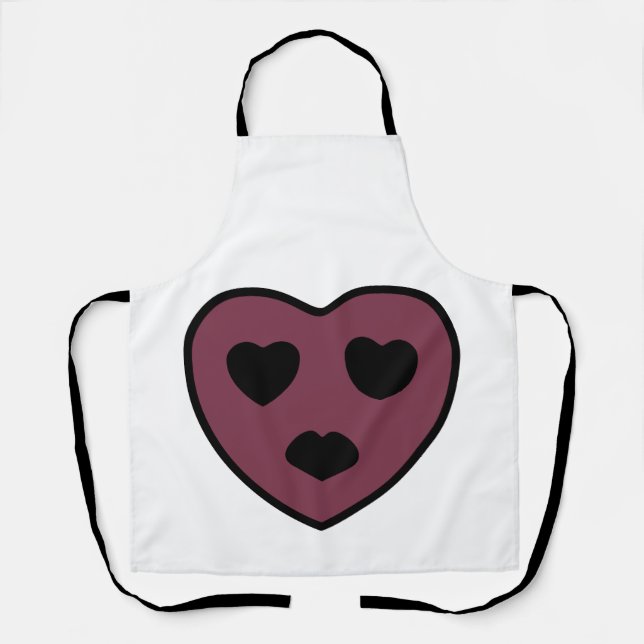 Heart Face Pout Apron (Front)